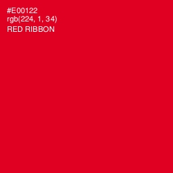 #E00122 - Red Ribbon Color Image